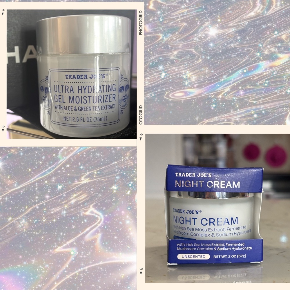 Trader Joe's 2PC Face Moisturizer; Gel Moisturizer and Night Cream